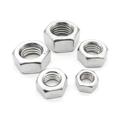 Sechskantmuttern, Hardware-Muttern 1/5/10/25/50/100 Stück M1 M1.2 M1.4 M1.6 M2 M2.5 M3 M3.5 M4 M5 M6 M8 M10 M12 M16 M20 M24 Sechskantmutter aus Edelstahl A2 304 Sechskantmuttern, Hardware-Muttern 1/5/10/25/50/100 Stück M1 M1.2 M1.4 M1.6 M2 M2.5 M3 M3.5 M4 M5 M6 M8 M10 M12 M16 M20 M24 Sechskantmutter aus Edelstahl A2 304 von CHGAUOPN