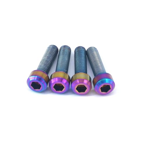Sechsschraube, Sechsschrauben 4 PCS M8x30mm Regenbogen GR5 Titan Innensechskantschrauben for Motorrad Sechsschraube, Sechsschrauben 4 PCS M8x30mm Regenbogen GR5 Titan Innensechskantschrauben for Motorrad von CHGAUOPN