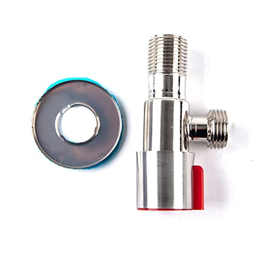 Toilettenwasserventil, Wasserventil Eckventile Aus-Ein-Schalter G1/2 Wasserabsperrventil for Badezimmer, Toilette, Waschbecken, Badezimmer, Waschbeckenventil, 1 Stück (Farbe: Rojo) von CHGAUOPN