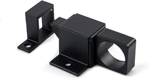 Torschloss, Türsperre 1 Stück Aluminium-Türschlossriegel, Fenstertor, automatischer Feder-Bounce-Türriegel, Sicherheitsriegel, Haspe, Schiebeschloss, schwarzer Türriegel (Farbe: Grau B)(Black a) von CHGAUOPN