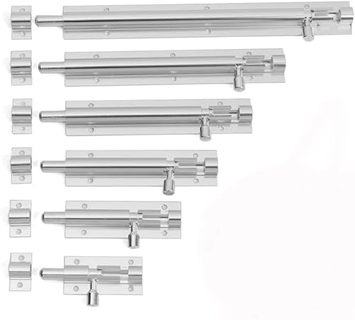 Torschloss, Türsperre 1 Stück Fensterverschluss, Türschloss, Schnalle, robust, groß, Gartentor, Schuppen, Schiebetür, Turmriegel, Riegel, Heim-Hardware (Farbe: Schwarz, Größe: 5 Zoll)(Silver,2inch) Torschloss, Türsperre 1 Stück Fensterverschluss, Türschloss, Schnalle, robust, groß, Gartentor, Schuppen, Schiebetür, Turmriegel, Riegel, Heim-Hardware (Farbe: Schwarz, Größe: 5 Zoll)(Silver,2inch) von CHGAUOPN