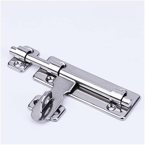 Torschloss, Türsperre 1 stück 4/6/8 zoll Edelstahl Türriegel Schiebeschloss Riegelriegel Haspe Klammer Tor Sicherheitsschloss Sicherheitstürriegel Fensterfangschloss (Size : 4 inch)(4 inch) von CHGAUOPN