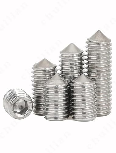 Torschloss, Türsperre 10 Stück 304 Edelstahl-Spitzenschraube Sechskant-Innensechskant Cup Point D Set Türgriffe Bolzen M2 M2,5 M3 M4 M5 (Farbe: 8 mm, Größe: M5)(5mm,M2) von CHGAUOPN