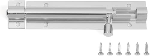 Torschloss, Türsperre 2/3/4/5/6/8 Zoll Schwarz-Silber-Türriegel aus Aluminiumlegierung for Heim-Hardware-Tor-Sicherheitstürriegel-Turm-Fenster-Schnappschloss (Farbe: Grau, Größe: 8 Zoll)(Silver,4inch) Torschloss, Türsperre 2/3/4/5/6/8 Zoll Schwarz-Silber-Türriegel aus Aluminiumlegierung for Heim-Hardware-Tor-Sicherheitstürriegel-Turm-Fenster-Schnappschloss (Farbe: Grau, Größe: 8 Zoll)(Silver,4inch) von CHGAUOPN