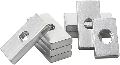 Vierkantmutter Rechteckige Muttern Dünne Schiebeblockmuttern Verzinkter(M8x20x14x5mm) von CHGAUOPN