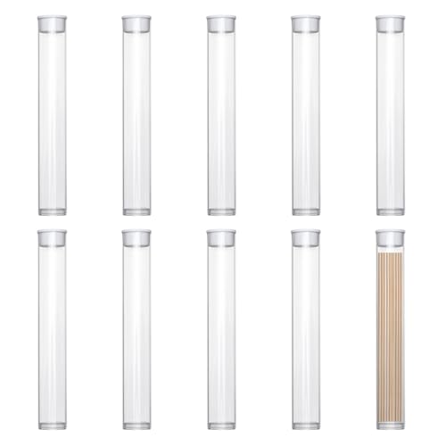 CHGCRAFT 10 Stück Klare Kunststoffröhre mit weißem Deckel Transparente Kunststoffröhre Clear Storage Holder Clear Bead Containers für Speicher Räucherstäbchen Perlen 4,6 Zoll CHGCRAFT 10 Stück Klare Kunststoffröhre mit weißem Deckel Transparente Kunststoffröhre Clear Storage Holder Clear Bead Containers für Speicher Räucherstäbchen Perlen 4,6 Zoll von CHGCRAFT