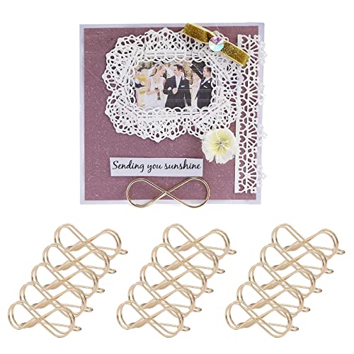 CHGCRAFT 15Pcs 2.7Inch Infinity Card Halter Clips Notizhalter Stand für Kartenpapier Notiz Foto Display Hochzeitsfeier von Light Gold von CHGCRAFT