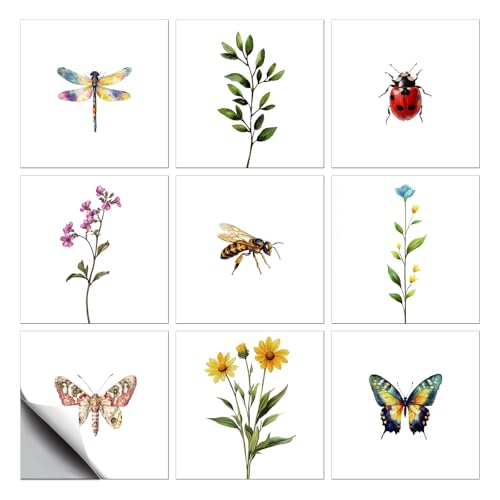 CHGCRAFT 18 Stück 9 Stil Marienkäfer Blumen Fliesen Aufkleber Biene Schmetterling Peel und Stick Wandfliese Aufkleber Wasserdichte Selbstklebende für Küche Bad Wandkunst Dekor 6×6 Zoll CHGCRAFT 18 Stück 9 Stil Marienkäfer Blumen Fliesen Aufkleber Biene Schmetterling Peel und Stick Wandfliese Aufkleber Wasserdichte Selbstklebende für Küche Bad Wandkunst Dekor 6×6 Zoll von CHGCRAFT