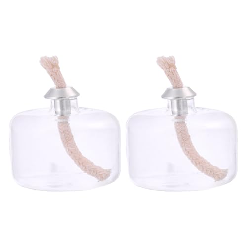 CHGCRAFT 2 STÜCKE Kleine Alkohollampe Glasalkoholbrennerlampe Kleiner Glasalkoholbrenner 35ML Alkohollampenbrenner Laborausrüstung Heizflasche Für Wissenschaftliche Experimente Haushalt Und Camping von CHGCRAFT