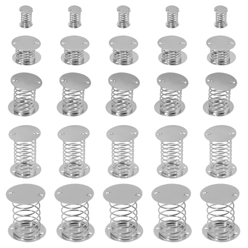 CHGCRAFT 25 Stück 5 Größen Spiral Wackelfeder Stahlfederbasis Puppe Schüttelnde Wackelbasen Ersatzfeder Basteln Spiral Wackelfeder Für Schreibtisch Armaturenbrett Verzierungen Auto Dekoration von CHGCRAFT