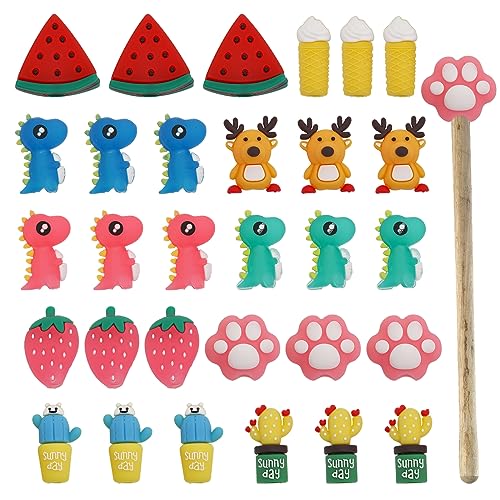 CHGCRAFT 30Pcs 10Styles Stricknadelstopper Stricknadel Point Protectors einschließlich Kaktus Tier Frucht Formen für Stricken Häkelbedarf CHGCRAFT 30Pcs 10Styles Stricknadelstopper Stricknadel Point Protectors einschließlich Kaktus Tier Frucht Formen für Stricken Häkelbedarf von CHGCRAFT