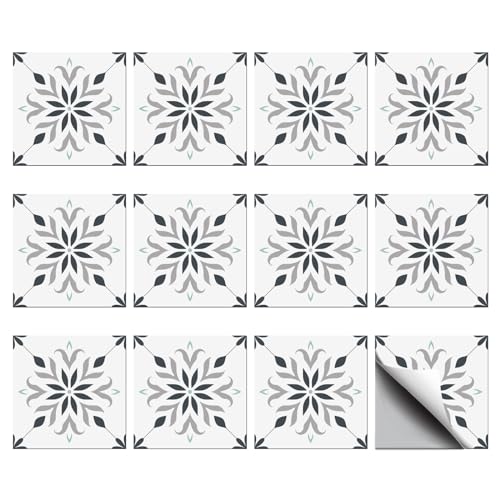CHGCRAFT 36 Stück Blumen-Mandala-Rückkleber Fliesenaufkleber 10x10cm für wasserdichte Kleber-Wand-Aufkleber für die Küche Badezimmer Dekoration CHGCRAFT 36 Stück Blumen-Mandala-Rückkleber Fliesenaufkleber 10x10cm für wasserdichte Kleber-Wand-Aufkleber für die Küche Badezimmer Dekoration von CHGCRAFT