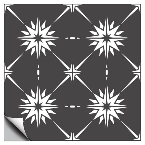 CHGCRAFT 36 Stück Schwarze Mandala Fliesenaufkleber 10x10cm für Küche Badezimmer Schlafzimmer Wand Kamin Bodendekoration CHGCRAFT 36 Stück Schwarze Mandala Fliesenaufkleber 10x10cm für Küche Badezimmer Schlafzimmer Wand Kamin Bodendekoration von CHGCRAFT