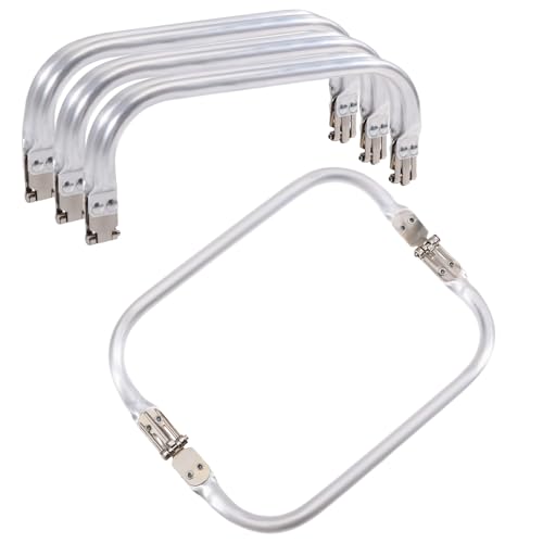 CHGCRAFT 4 Stück 200mm Aluminium Metallrahmen für Handtaschen Verschlussrahmen Kiss Lock Verschluss Taschenrahmen Ersatzteile für die Herstellung von DIY Handtaschengriffen Offen 7,09x7,99x0,39 Zoll von CHGCRAFT