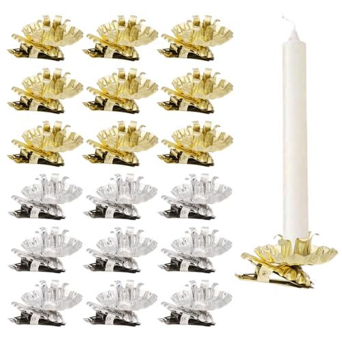 CHGCRAFT 40 Stück 2 Farbe Weihnachtsbaum Kerzenhalter Blumenmuster Baum Kerzen Clips für Haus Hotel Restaurant Dekoration Wiederverwendbare Halloween-Dekoration mit Clip, Innendurchmesser 0,59 Zoll CHGCRAFT 40 Stück 2 Farbe Weihnachtsbaum Kerzenhalter Blumenmuster Baum Kerzen Clips für Haus Hotel Restaurant Dekoration Wiederverwendbare Halloween-Dekoration mit Clip, Innendurchmesser 0,59 Zoll von CHGCRAFT