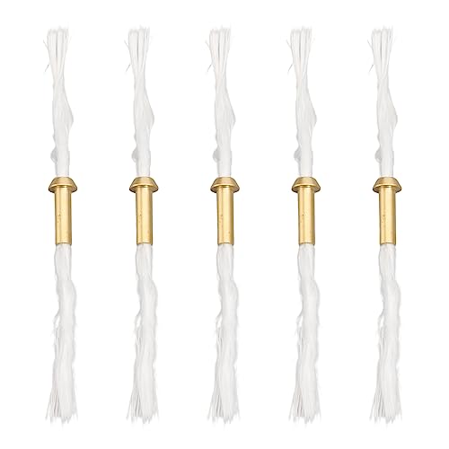 CHGCRAFT 5Pcs Ersatz Fiberglas Fackel Wicks mit Messing Rohrhalter für Öl Lampe Alkohol Brenner, weiß von CHGCRAFT