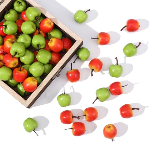 CHGCRAFT 60 STK Mini Künstlicher Apfel Gefälschte Frucht Simulation Grüne Und Rote Äpfel Gefälschte Frucht Apfel Mini Gefälschte Äpfel Für Home Party Weihnachtsbaum Dekor Party Foto Requisiten CHGCRAFT 60 STK Mini Künstlicher Apfel Gefälschte Frucht Simulation Grüne Und Rote Äpfel Gefälschte Frucht Apfel Mini Gefälschte Äpfel Für Home Party Weihnachtsbaum Dekor Party Foto Requisiten von CHGCRAFT