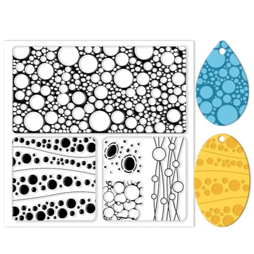 CHGCRAFT Blasen Silikon Ton Strukturmatte Silikon Strukturstempel Ton Modelliermuster Pad Für Selbstgemachten Ton Schmuck Ohrringe Tonmatten Stempel Für Die Herstellung Dekorativer Karten von CHGCRAFT