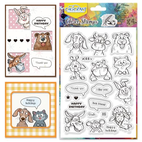 CHGCRAFT Hallo bester Freund Klare Briefmarken Tier Transparente Silikonstempel Katze Hund Klare Silikonstempel Siegel für Karten Briefmarken DIY Scrapbooking Foto Journal Album machen CHGCRAFT Hallo bester Freund Klare Briefmarken Tier Transparente Silikonstempel Katze Hund Klare Silikonstempel Siegel für Karten Briefmarken DIY Scrapbooking Foto Journal Album machen von CHGCRAFT