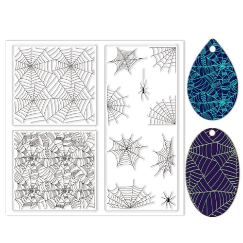 CHGCRAFT Halloween Polymer Ton Texturblätter Mit Spinnennetz Hintergrund Musterkissen Für Tonmodellierung Silikon Texturmatte Für Die Herstellung von Polymer Ton Ohrringen Und Schmuck CHGCRAFT Halloween Polymer Ton Texturblätter Mit Spinnennetz Hintergrund Musterkissen Für Tonmodellierung Silikon Texturmatte Für Die Herstellung von Polymer Ton Ohrringen Und Schmuck von CHGCRAFT