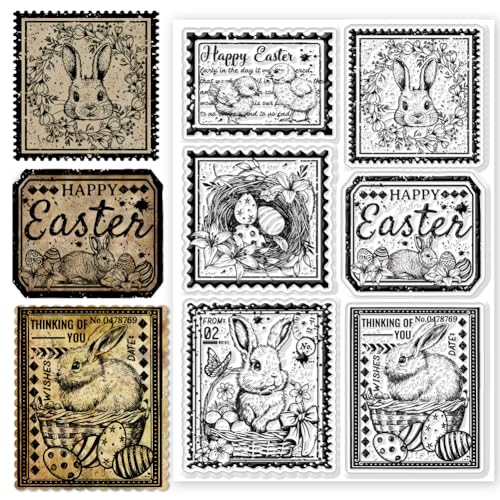 CHGCRAFT Klarer Stempel „Ostern Postkarte“ Hasenhintergrund Transparente Stempel Segensworte Silikon Klare Stempelsiegel Für DIY Scrapbooking Fotoalbum Dekorative Karten Herstellung 4.33x6.3 Zoll CHGCRAFT Klarer Stempel „Ostern Postkarte“ Hasenhintergrund Transparente Stempel Segensworte Silikon Klare Stempelsiegel Für DIY Scrapbooking Fotoalbum Dekorative Karten Herstellung 4.33x6.3 Zoll von CHGCRAFT