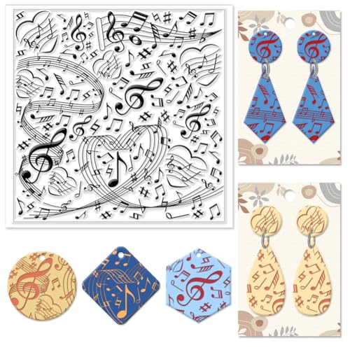CHGCRAFT Musiknotiz Polymere Ton Texturen Stück Musik Silikon Texturen Stempel Ton Texturen Styling Patch Muster Matte Texturen Stück Polymere Ton Schmuck und Ton Ohrringe Werkzeuge CHGCRAFT Musiknotiz Polymere Ton Texturen Stück Musik Silikon Texturen Stempel Ton Texturen Styling Patch Muster Matte Texturen Stück Polymere Ton Schmuck und Ton Ohrringe Werkzeuge von CHGCRAFT