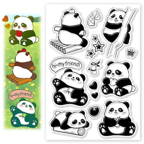 CHGCRAFT Niedliche Transparente Panda Silikonstempel Panda Stempel Für Selbstgemachtes Scrapbooking Fotoalbum Dekorative Karten Stempel Zum Erstellen von Urlaubskarten Albumbasteln CHGCRAFT Niedliche Transparente Panda Silikonstempel Panda Stempel Für Selbstgemachtes Scrapbooking Fotoalbum Dekorative Karten Stempel Zum Erstellen von Urlaubskarten Albumbasteln von CHGCRAFT