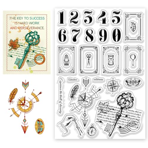 CHGCRAFT Silikon Stempel Vintage-Nummern Stempelset für DIY Scrapbooking Journaling Fotoalbum Dekorative Geschenkanhänger Kartenherstellung, 4.3x6.3 Zoll CHGCRAFT Silikon Stempel Vintage-Nummern Stempelset für DIY Scrapbooking Journaling Fotoalbum Dekorative Geschenkanhänger Kartenherstellung, 4.3x6.3 Zoll von CHGCRAFT