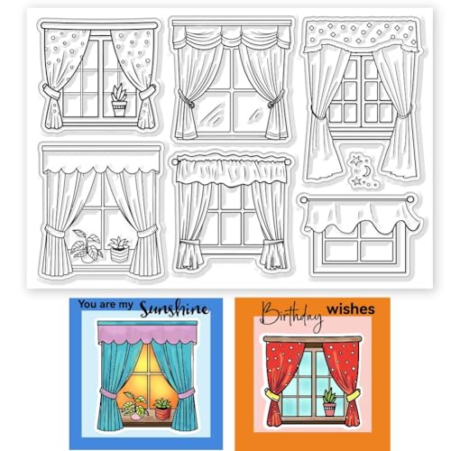 CHGCRAFT Silikonstempel Vorhang Hintergrund Transparente Stempel Verschiedene Silikon Siegelstempel Für DIY Scrapbooking Und Kartenherstellung Dekorativ von CHGCRAFT