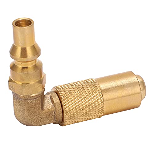 CHHELIHL Für den schwarzen Stein für Propan -Nachfülladapter 9/16 bis 1/4, kompakte Verbindung, Gute Versiegelung, Korrosionsbeständigkeit, Gasadapter von CHHELIHL