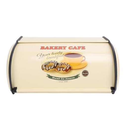 CHHELIHL Metall Brot Aufbewahrungsbehälter Elegante Trommeltyp Brotbox für Brotkuchen Keksgeschirr Geschirr (Typ 3) von CHHELIHL