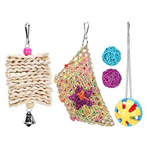 Chhelihl, Nahrungssuche Spielzeug, 5pcs bunte Shred Bell Ball -Korb kauen für Haustierhähnchen, für Papagei, für Vogel Chhelihl, Nahrungssuche Spielzeug, 5pcs bunte Shred Bell Ball -Korb kauen für Haustierhähnchen, für Papagei, für Vogel von CHHELIHL
