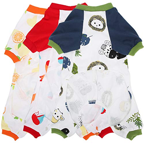 Für Baumwolle, 3pcs für Haustier Pyjamas, Cartoon niedlich, weich Haut freundlich für den Hausgebrauch (M) von CHHELIHL