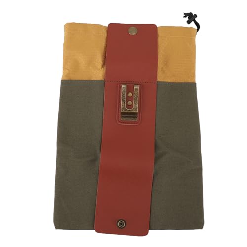Obstgarten, Leinwand Leder Obst Ernte Tasche, Abriebfest, Portable, Taille Hängen, Sammeln im Freien (Grün) von CHHELIHL