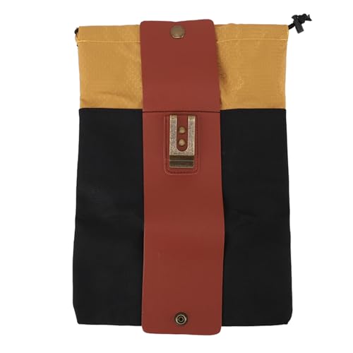 Obstgarten, Leinwand Leder Obst Ernte Tasche, Abriebfest, Portable, Taille Hängen, Sammeln im Freien (Schwarz) von CHHELIHL