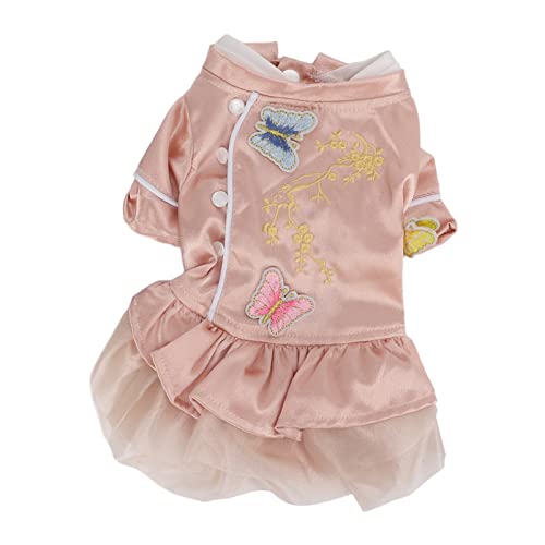 Petpride Hund Cheongsam, weiches buttondesign, chinesischer Stil, Sommerkleidung für Hunde und Katzen (L) von CHHELIHL