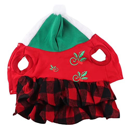 Zu Weihnachten für Haustierkleidung, warmes und leichtes Kariertes Netz, und Wintergebrauch für Hund und Katze (L) von CHHELIHL