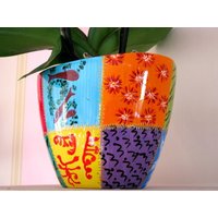 Handbemalter Übertopf Blumentopf Oder Vase Aus Doppelwandigem Porzellan, Geschenkverpackung von CHHdesign