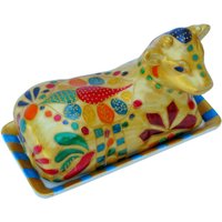 Queen Of Sheba Goldene Kuh Butterdose Vollständig Handbemaltes Porzellan, Luxusgeschenkbox Für Ein Besonderes Geburtstagsgeschenk von CHHdesign
