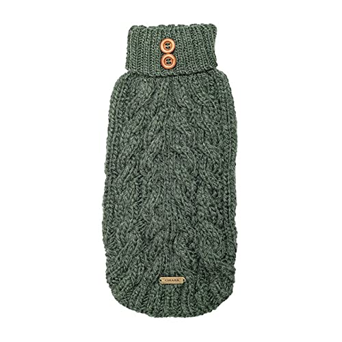 CHIARA Stylischer Hundepullover kleine Hunde und mittelgroße Hunde - Jade - handgefertigt aus hochwertigen Materialien - weich, warm und komfortabel von CHIARA