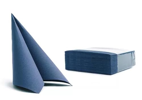 50 Servietten Softpoint 38x38cm blau von CHIC