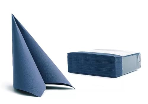 50 Servietten Softpoint 38x38cm blau von CHIC