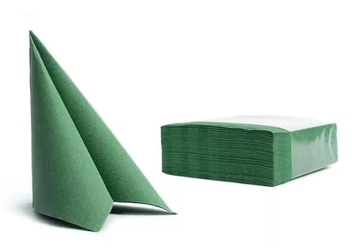 50 Servietten Softpoint 38x38cm grün von CHIC
