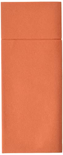 Alvotex Airlaid 50 Besteckservietten Bestecktaschen, Stoffähnlich, hochwertige Einwegserviette, Orange, 32X40 cm von Alvotex