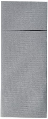 Alvotex 50 Besteckservietten Bestecktaschen, Stoffähnlich, hochwertige Einwegserviette CA32x40 Grau 32X40 cm von Alvotex