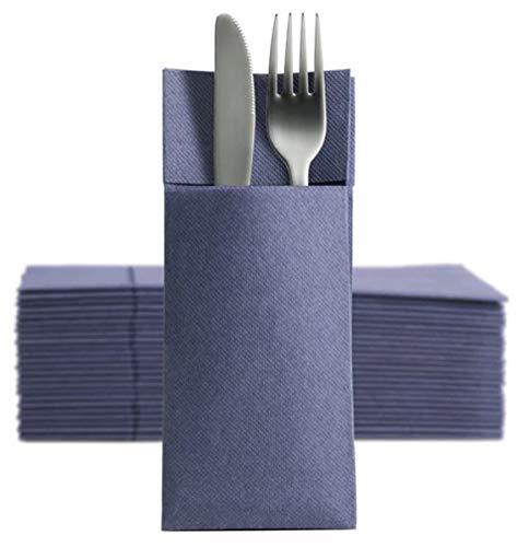 CHIC 1250 Softpoint Besteckservietten Bestecktaschen blau von CHIC