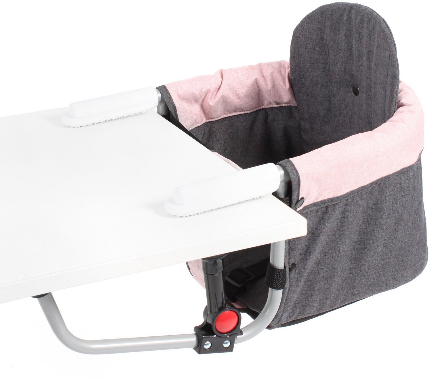 CHIC4BABY Tischsitz Relax, Melange Rosa, platzsparend zusammenfaltbar von CHIC4BABY