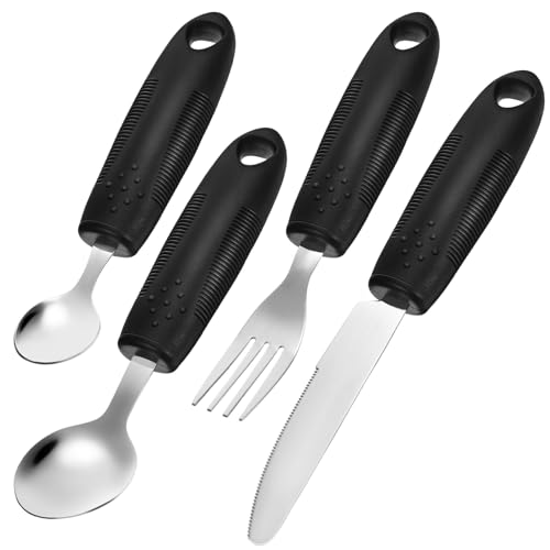CHICAMPERA 1 Satz Adaptive Essbesteck für Senioren Ergonomische Gewichtete Utensilien mit Rutschfesten Griffen Teiliges Set aus für Menschen mit Handzittern CHICAMPERA 1 Satz Adaptive Essbesteck für Senioren Ergonomische Gewichtete Utensilien mit Rutschfesten Griffen Teiliges Set aus für Menschen mit Handzittern von CHICAMPERA