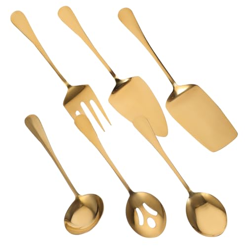 CHICAMPERA 1 Satz Besteckset Gold Teiliges Servierbesteck für Haushalt und Langlebig Spülmaschinenfest für Tägliche Nutzung und Besondere Anlässe CHICAMPERA 1 Satz Besteckset Gold Teiliges Servierbesteck für Haushalt und Langlebig Spülmaschinenfest für Tägliche Nutzung und Besondere Anlässe von CHICAMPERA