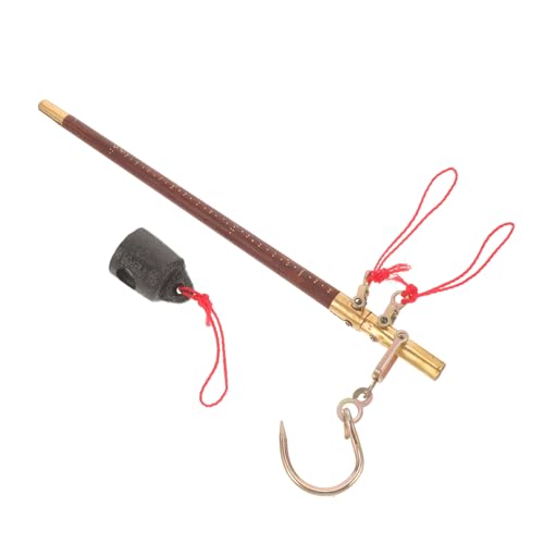 CHICAMPERA 1 Satz Handheld Holzwaage mit Kupfergewicht Retro Chinesische Multifunktionswaage Jin Kapazität für Küche und Zuhause Präzise Gewichtsanzeige Gewichte und Schnurzug von CHICAMPERA